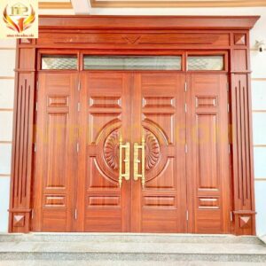 Cửa thép vân gỗ 4 cánh NS4H22H8
