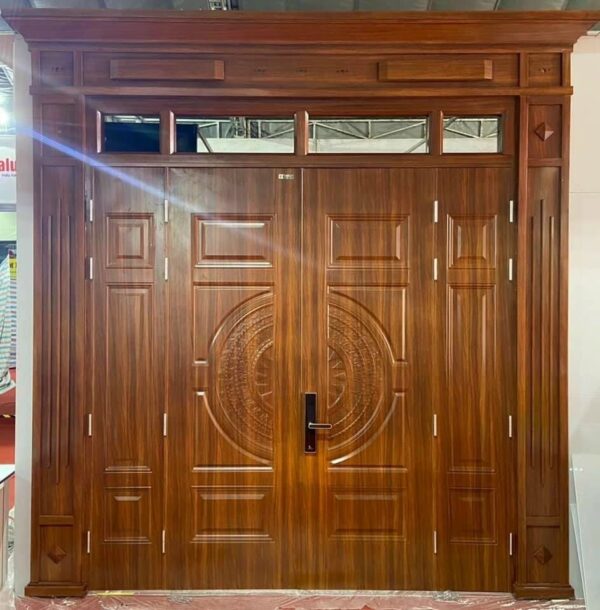 Cửa thép vân gỗ 4 cánh NS4H4KH8K